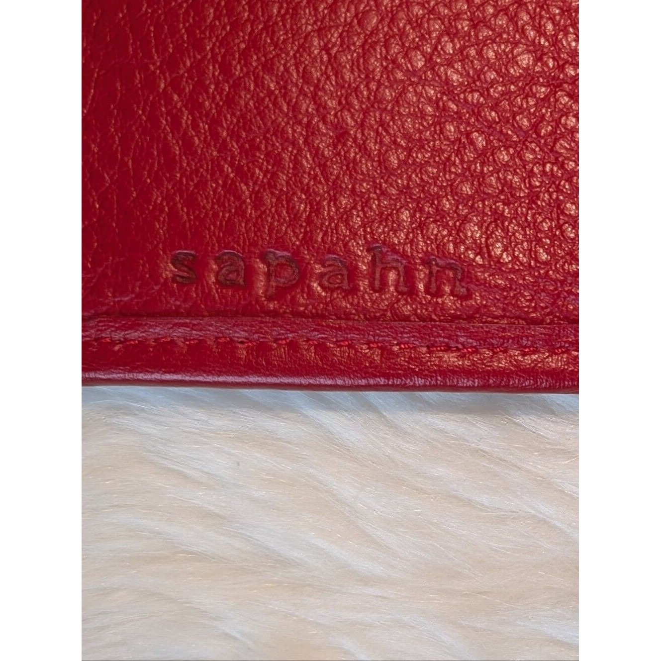 Sapahn Red Leather Wristlet Travel Wallet — image 5 of 8